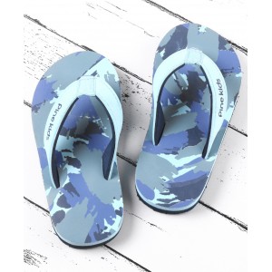 Pine Kids Abstract Print Flip Flops - Blue, Size EU 29