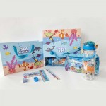 Waya Portable Gift Box Stationery Pencil Bag + Water Bottle Sea World Theme