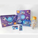 Waya Portable Gift Box Stationery Pen Bag + Water Bottle Space Theme