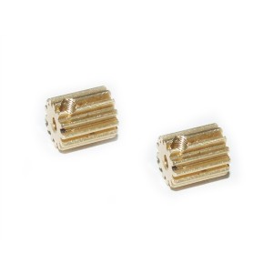 Yellow RC Motor Pinion Gears 13T + Screws (Dune/Stadium Racer) (2Pcs)